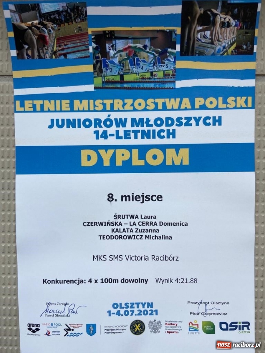 Zdjęcie w galerii na portalu naszraciborz.pl: Pływacy Victorii Racibórz na Mistrzostwach Polski Juniorów [FOTO] wiadomości z regionu