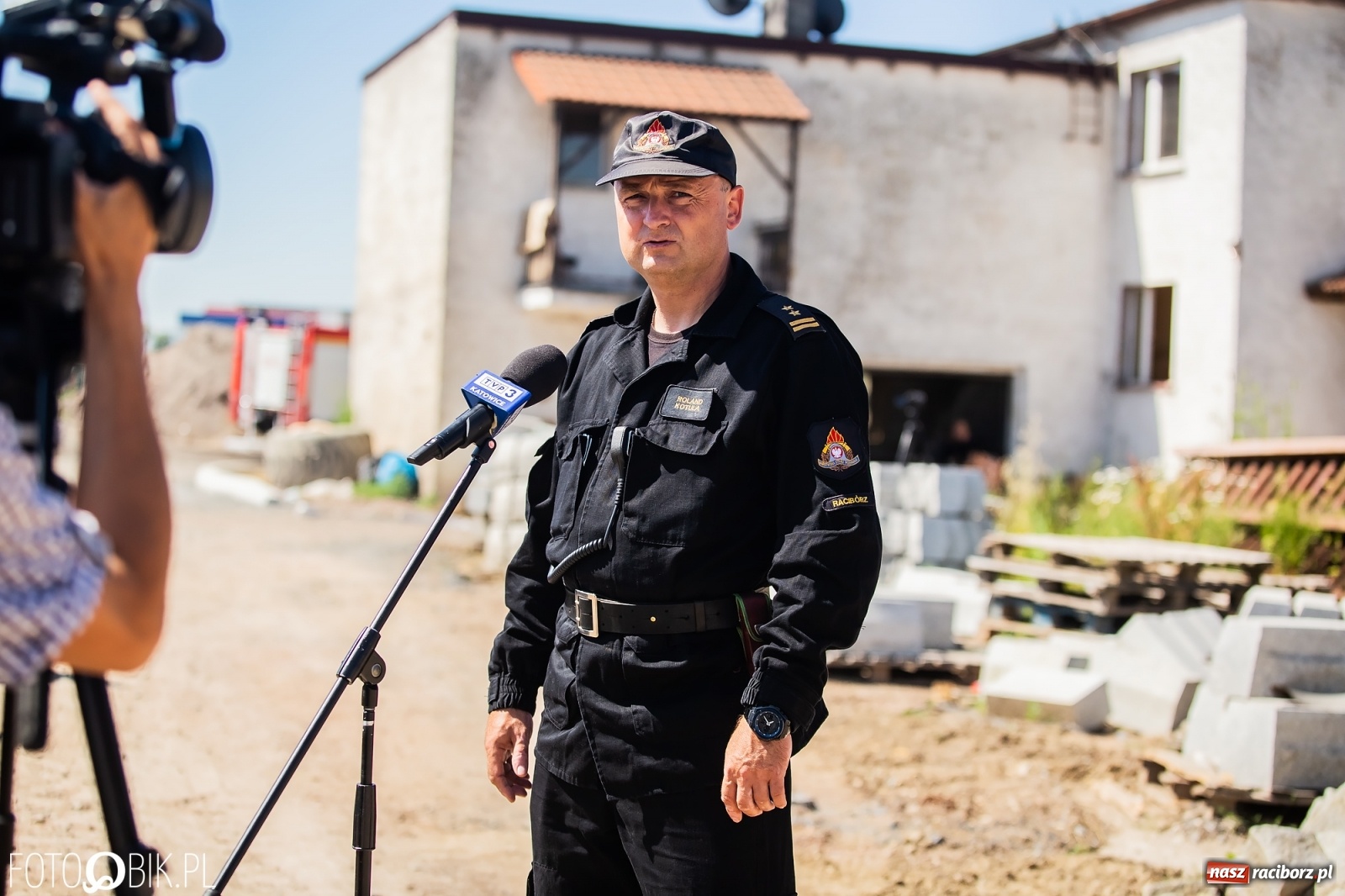 Zdjęcie w galerii na portalu naszraciborz.pl: Pożar pustostanu przy budowanej obwodnicy [FOTO i WIDEO] wiadomości z regionu