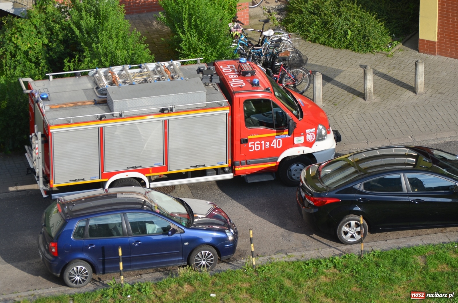 Zdjęcie w galerii na portalu naszraciborz.pl: Akcja na Katowickiej. Czujka w porę ostrzegła przed zagrożeniem! wiadomości z regionu