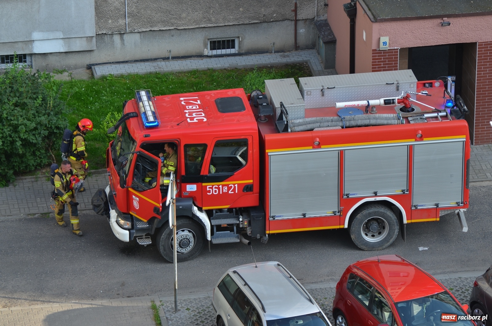 Zdjęcie w galerii na portalu naszraciborz.pl: Akcja na Katowickiej. Czujka w porę ostrzegła przed zagrożeniem! wiadomości z regionu