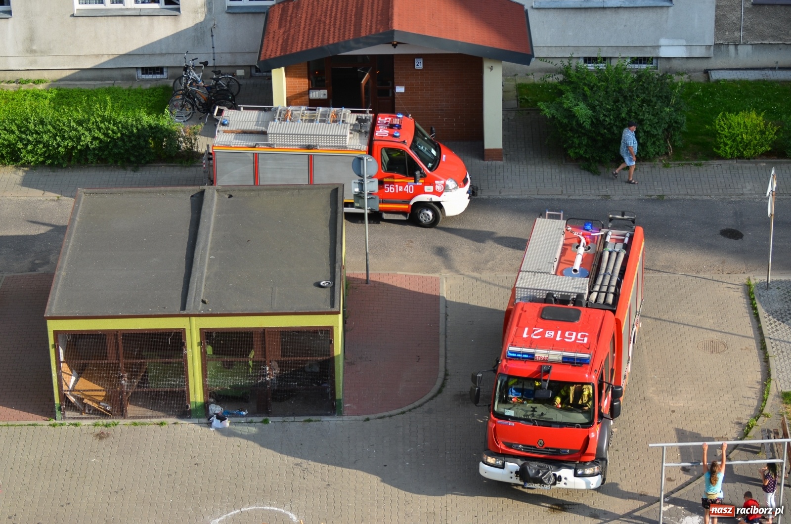 Zdjęcie w galerii na portalu naszraciborz.pl: Akcja na Katowickiej. Czujka w porę ostrzegła przed zagrożeniem! wiadomości z regionu