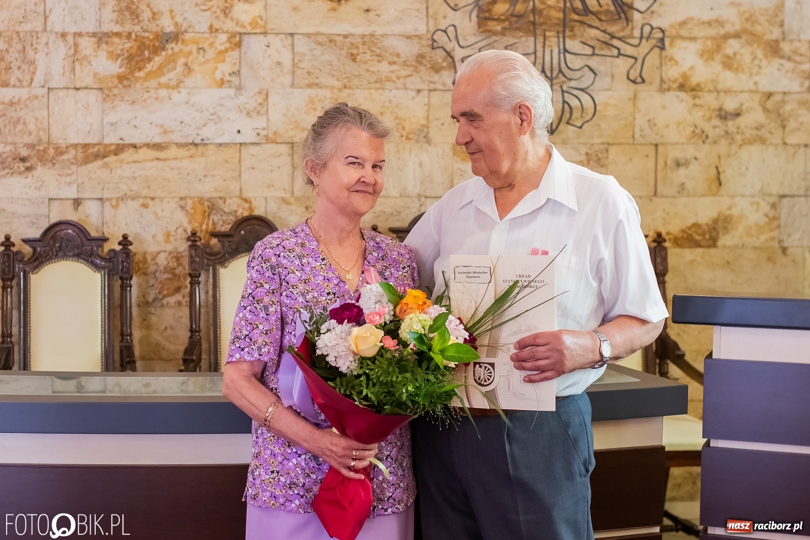 Zdjęcie w galerii na portalu naszraciborz.pl: Złote gody w raciborskim USC  wiadomości z regionu