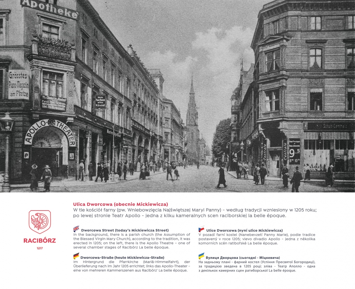 Zdjęcie w galerii na portalu naszraciborz.pl: Racibórz retro. Trzynaście tablic stanęło na mieście wiadomości z regionu