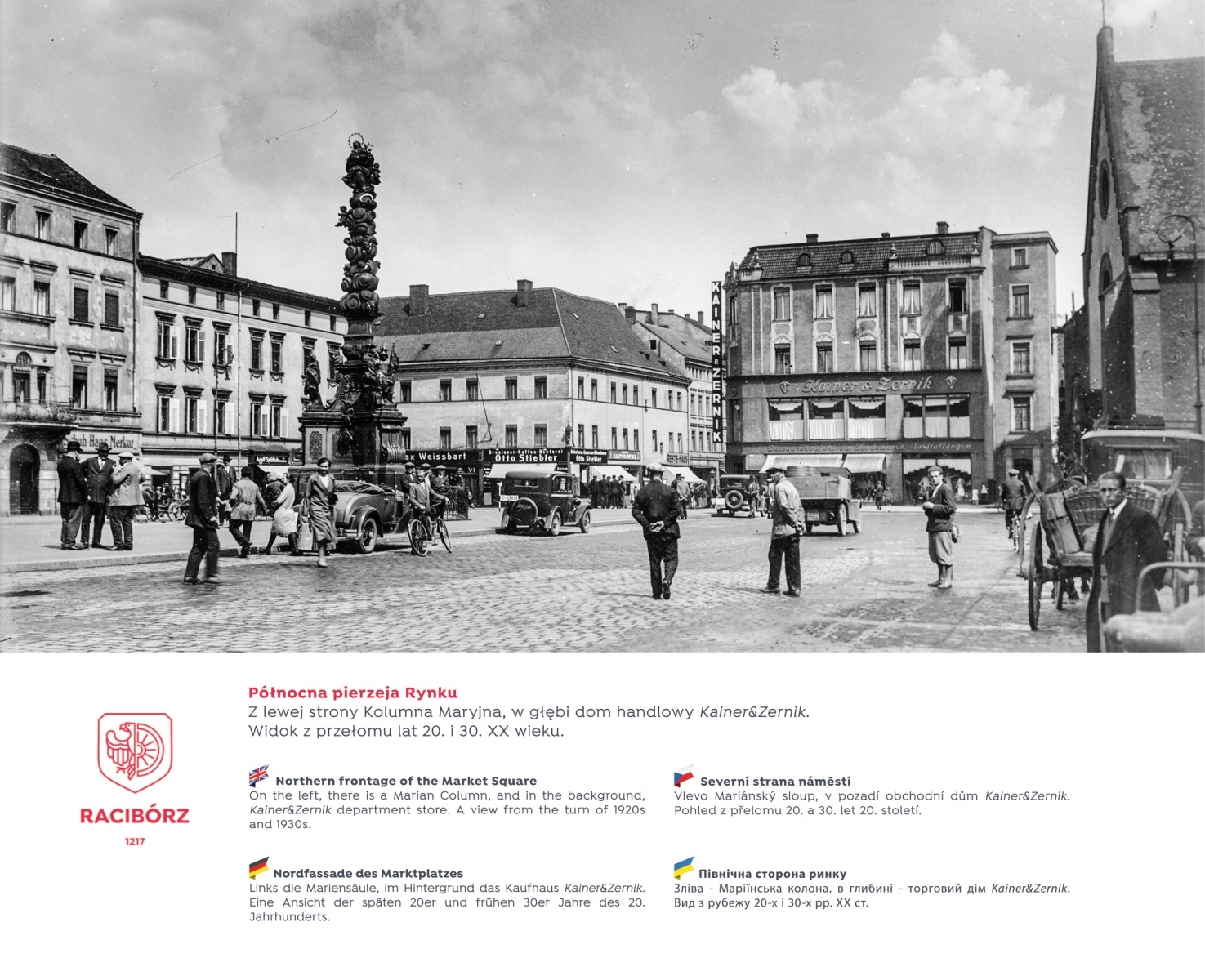 Zdjęcie w galerii na portalu naszraciborz.pl: Racibórz retro. Trzynaście tablic stanęło na mieście wiadomości z regionu