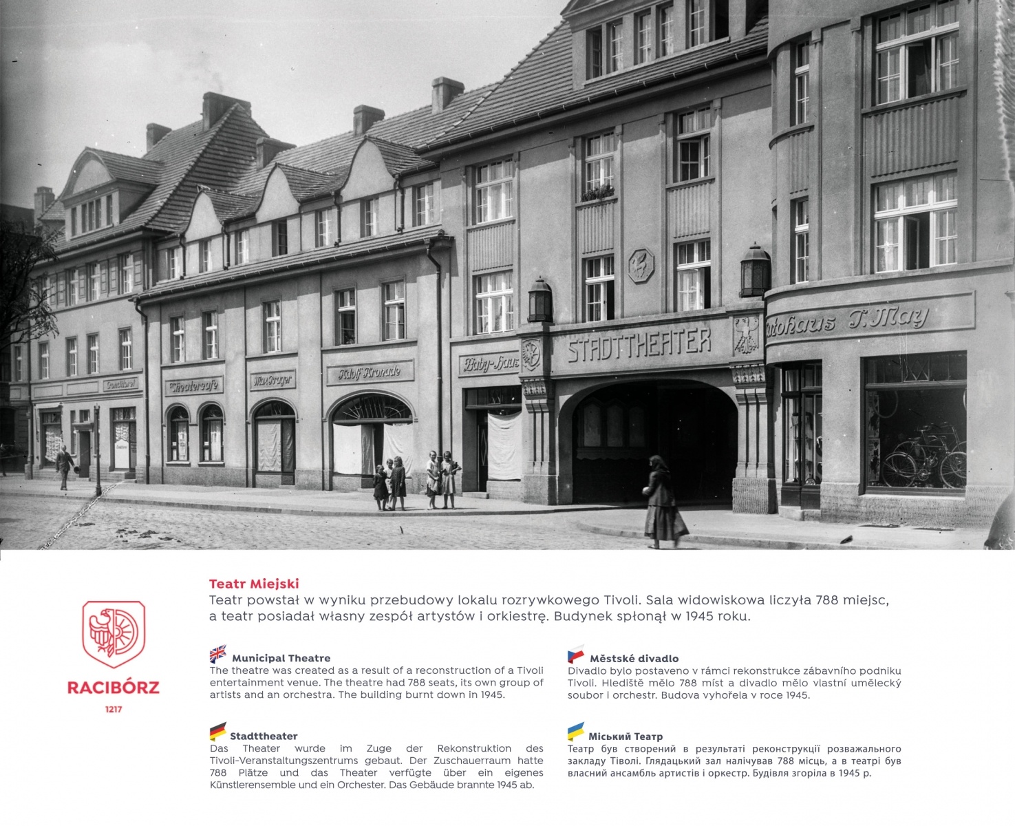 Zdjęcie w galerii na portalu naszraciborz.pl: Racibórz retro. Trzynaście tablic stanęło na mieście wiadomości z regionu