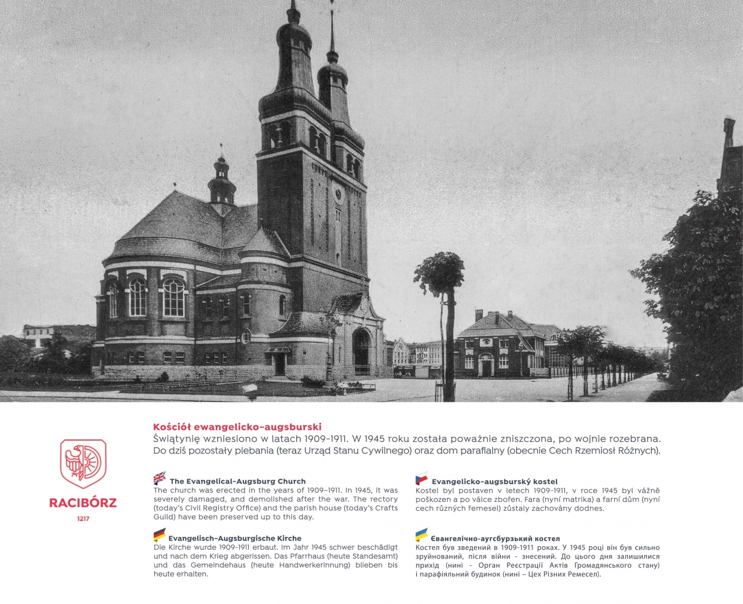 Zdjęcie w galerii na portalu naszraciborz.pl: Racibórz retro. Trzynaście tablic stanęło na mieście wiadomości z regionu