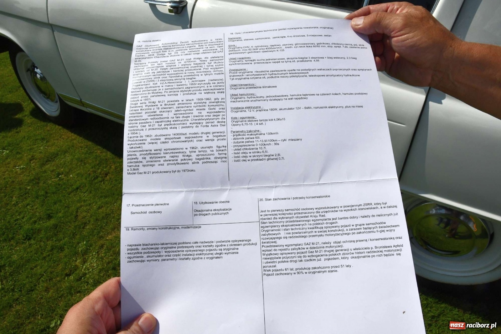 Zdjęcie w galerii na portalu naszraciborz.pl: W Zabełkowie i Tworkowie pokaz historii motoryzacji [FOTO i WIDEO] wiadomości z regionu