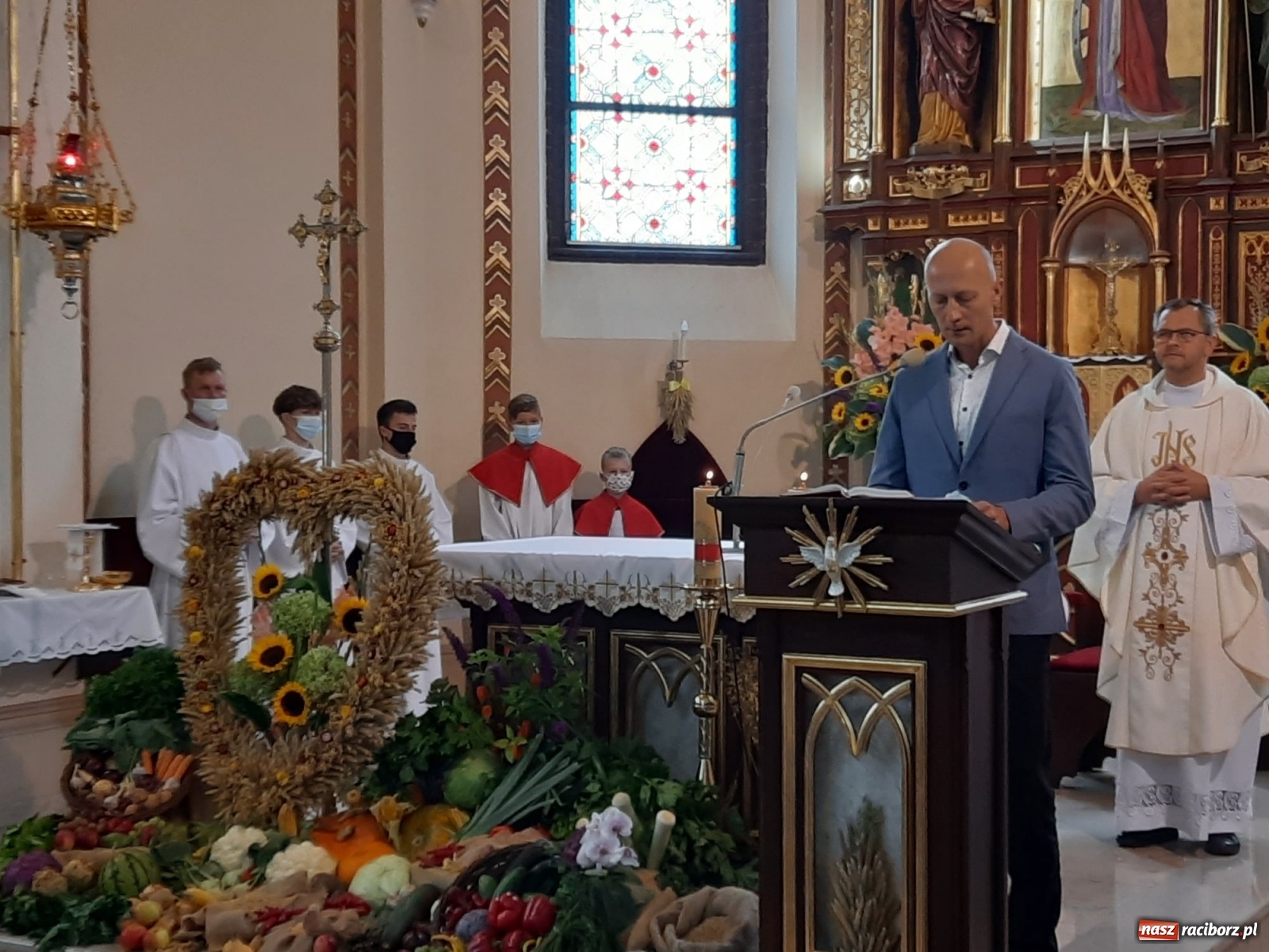 Zdjęcie w galerii na portalu naszraciborz.pl: W Rudniku dziękowali za plony wiadomości z regionu