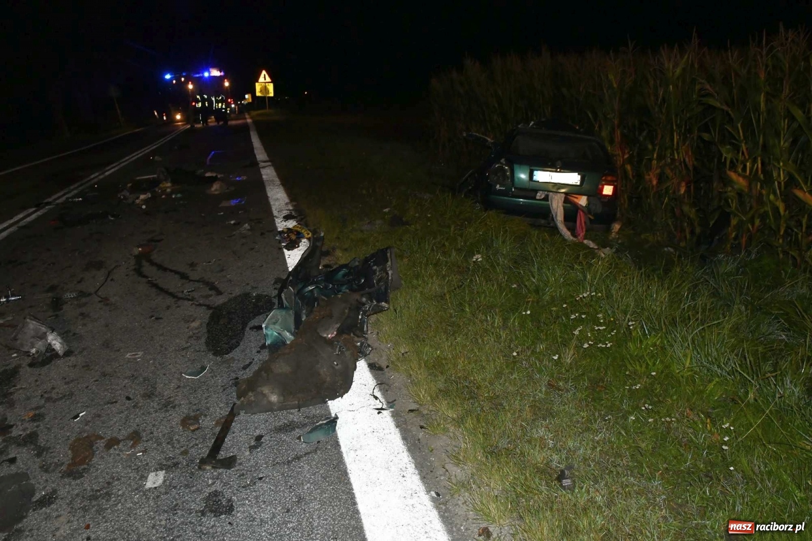 Zdjęcie w galerii na portalu naszraciborz.pl: DK 45 Racibórz-Opole. Tragiczny wypadek w Rudniku wiadomości z regionu