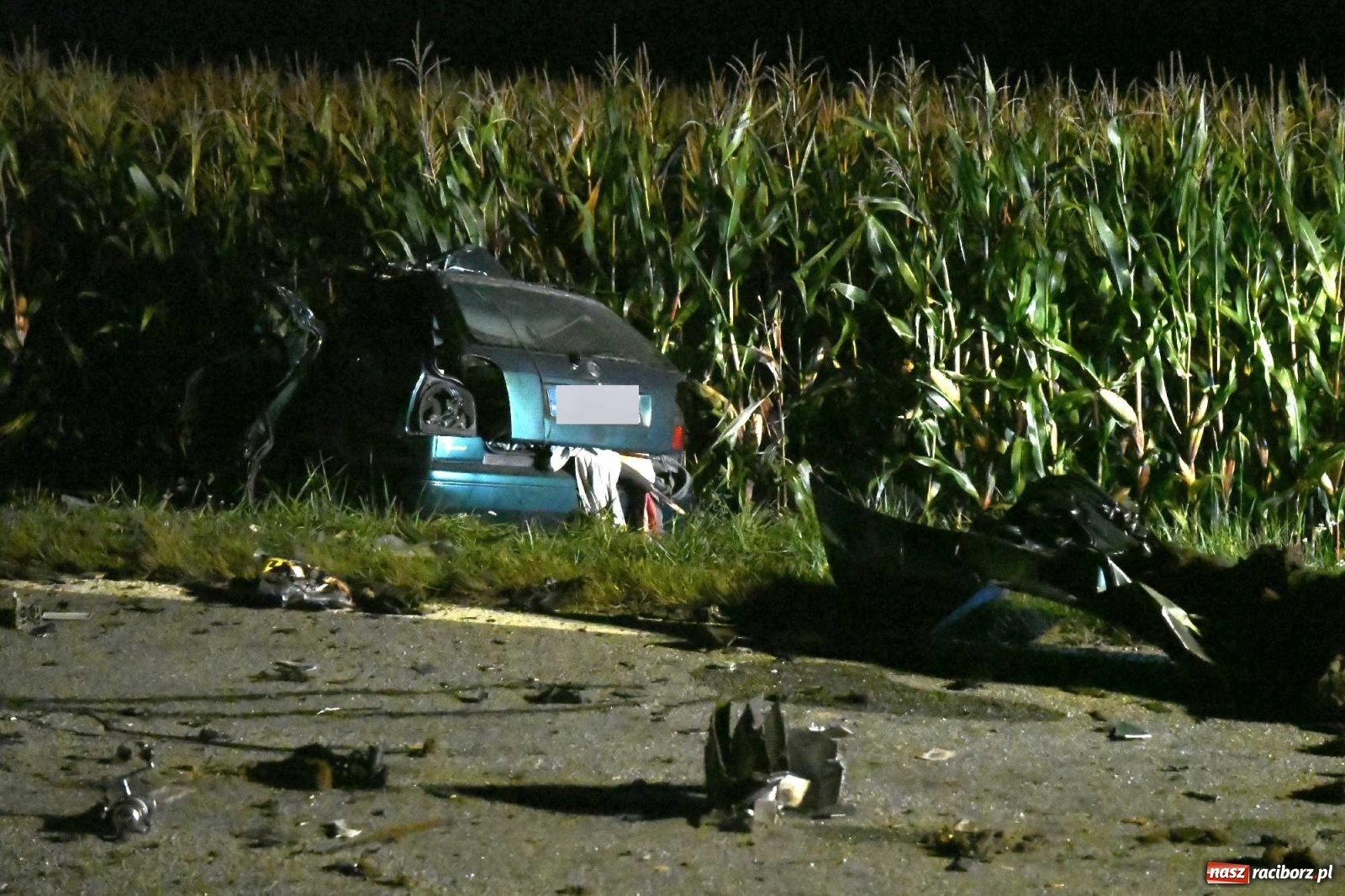 Zdjęcie w galerii na portalu naszraciborz.pl: DK 45 Racibórz-Opole. Tragiczny wypadek w Rudniku wiadomości z regionu