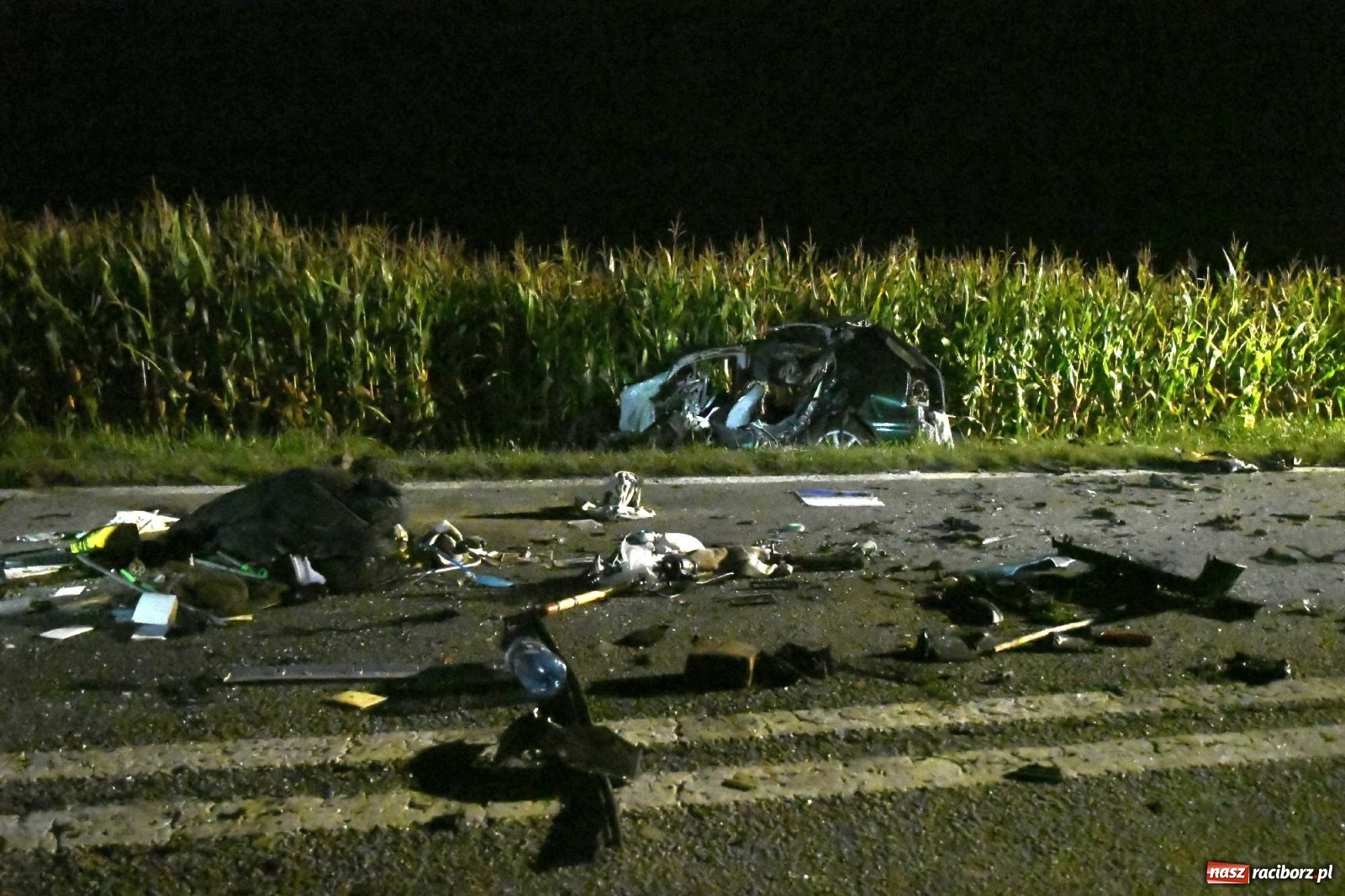 Zdjęcie w galerii na portalu naszraciborz.pl: DK 45 Racibórz-Opole. Tragiczny wypadek w Rudniku wiadomości z regionu