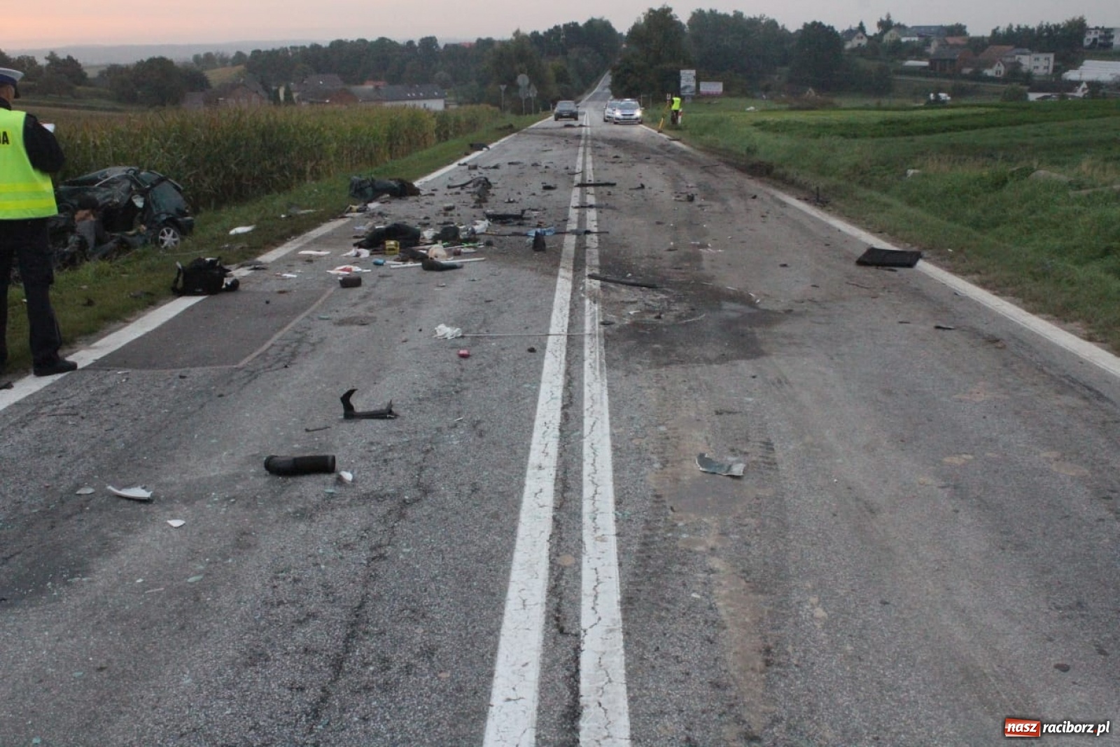 Zdjęcie w galerii na portalu naszraciborz.pl: DK 45 Racibórz-Opole. Tragiczny wypadek w Rudniku wiadomości z regionu