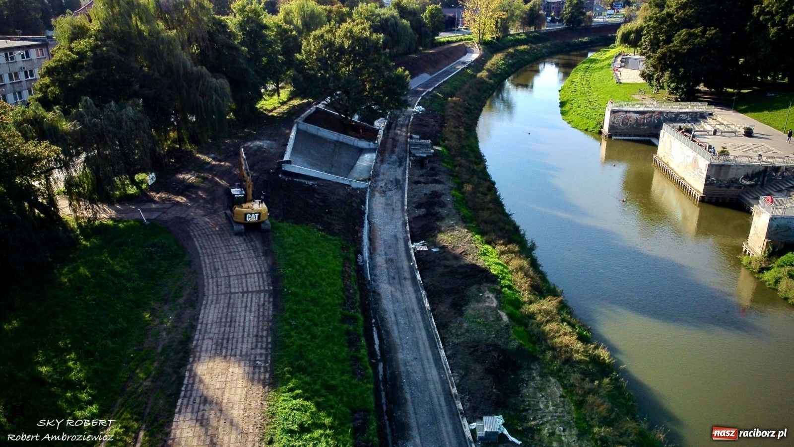 Zdjęcie w galerii na portalu naszraciborz.pl: Zagospodarowanie lewostronnych bulwarów - zbliża się finał prac [FOTO i WIDEO] wiadomości z regionu