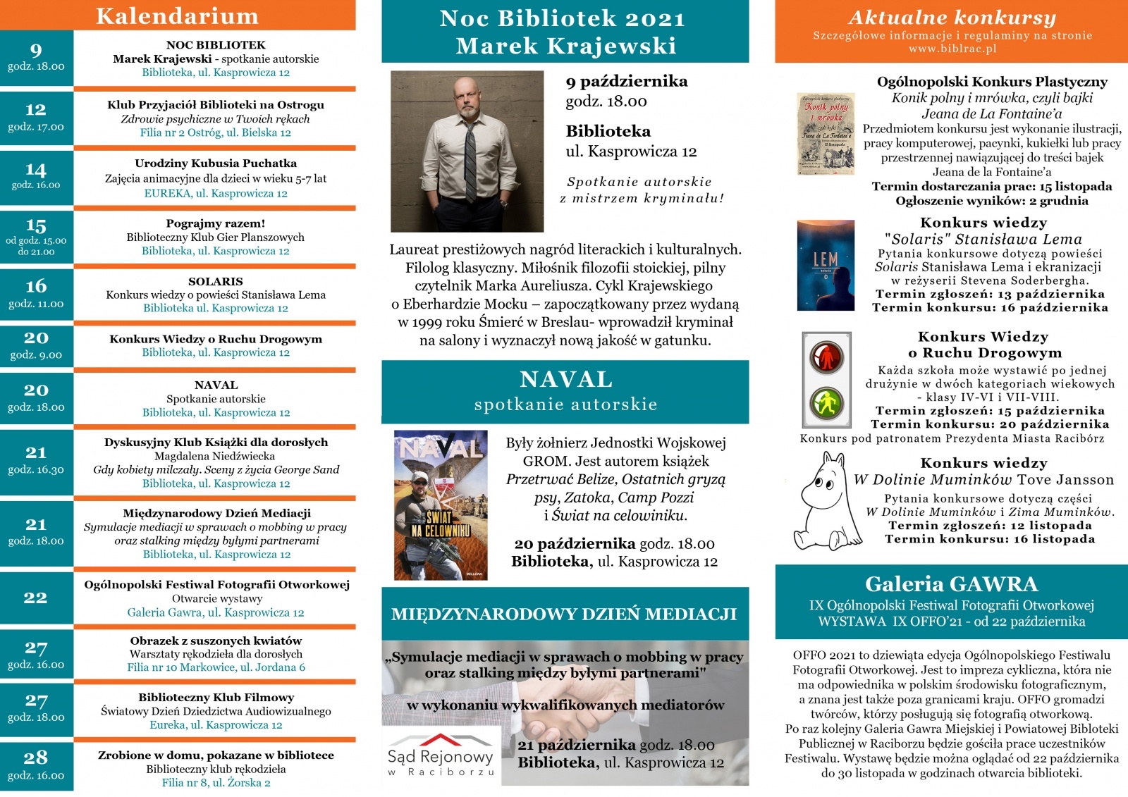 Zdjęcie w galerii na portalu naszraciborz.pl: Nadchodzący tydzień z raciborską Biblioteką wiadomości z regionu