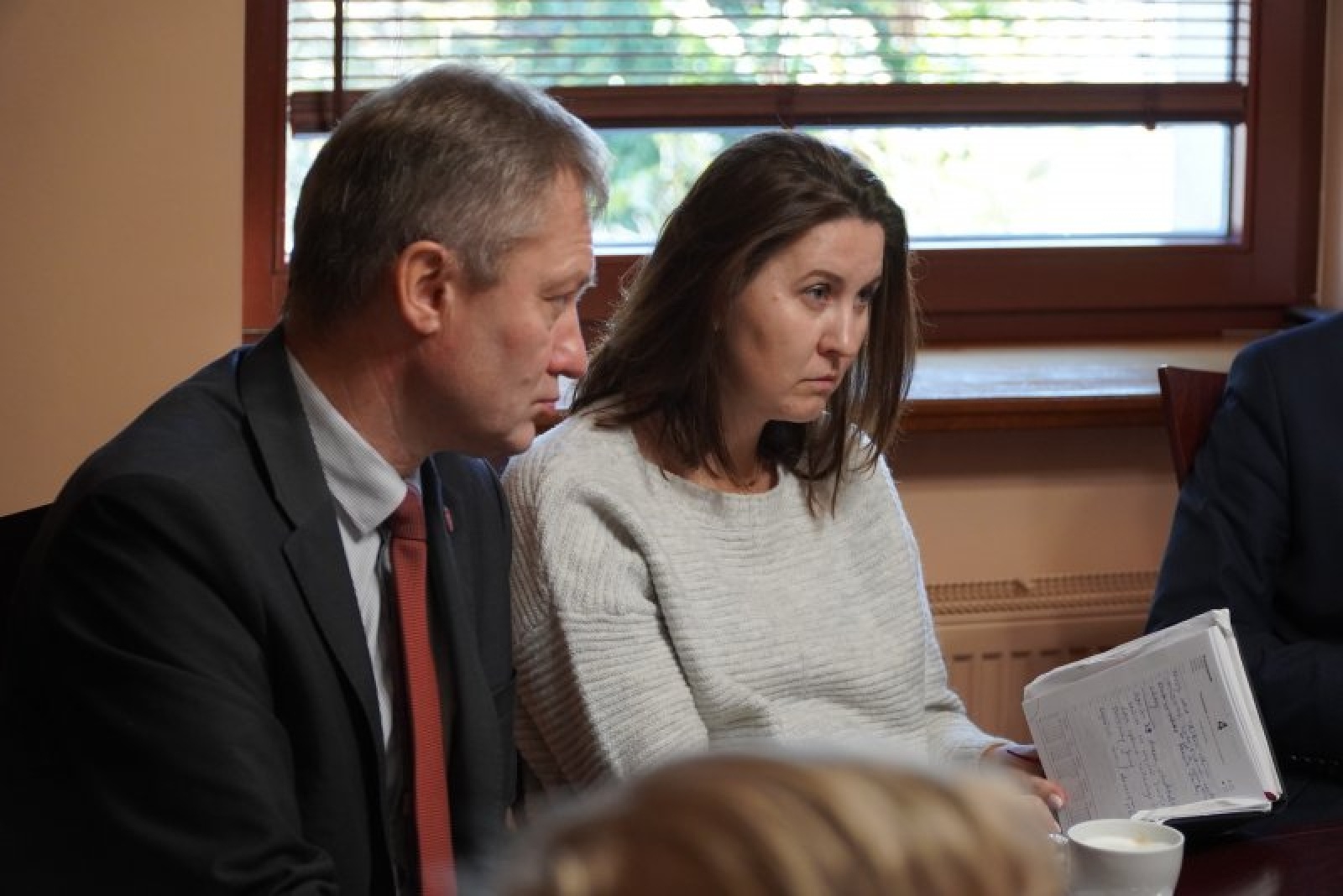 Zdjęcie w galerii na portalu naszraciborz.pl: Początek był nerwowy. Spotkanie władz miasta z wykonawcą robót na DW 935 Racibórz-Rybnik wiadomości z regionu