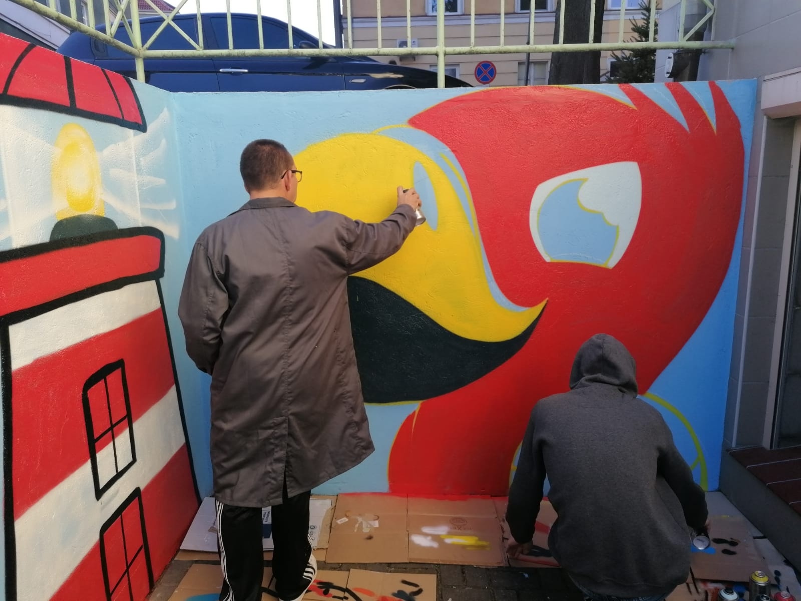 Zdjęcie w galerii na portalu naszraciborz.pl: Sztuka graffiti w Warsztacie Terapii Zajęciowej w Raciborzu wiadomości z regionu