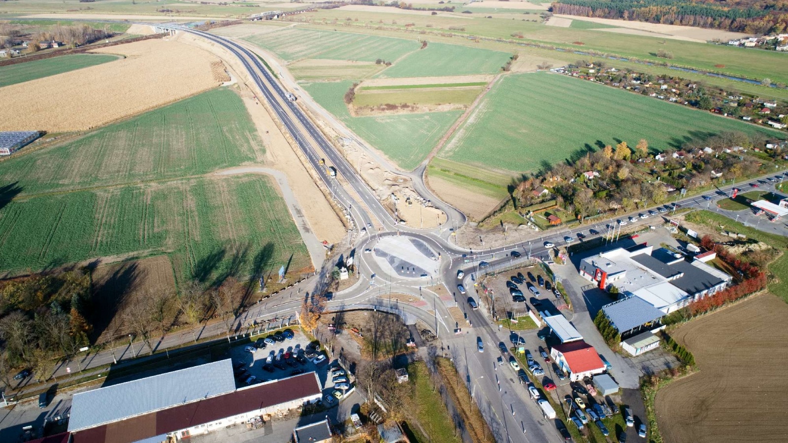 Zdjęcie w galerii na portalu naszraciborz.pl: Raport z budowy wschodniej obwodnicy Raciborza [WIDEO 06.11.2021] wiadomości z regionu