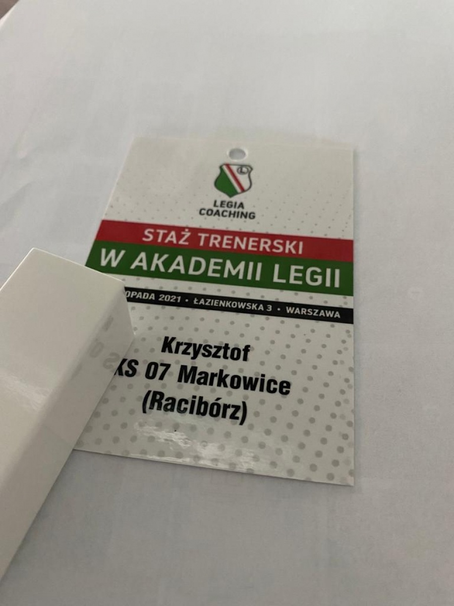 Zdjęcie w galerii na portalu naszraciborz.pl: Z Markowic na piłkarskie salony. Trener młodzieży na stażu w Legii Warszawa wiadomości z regionu