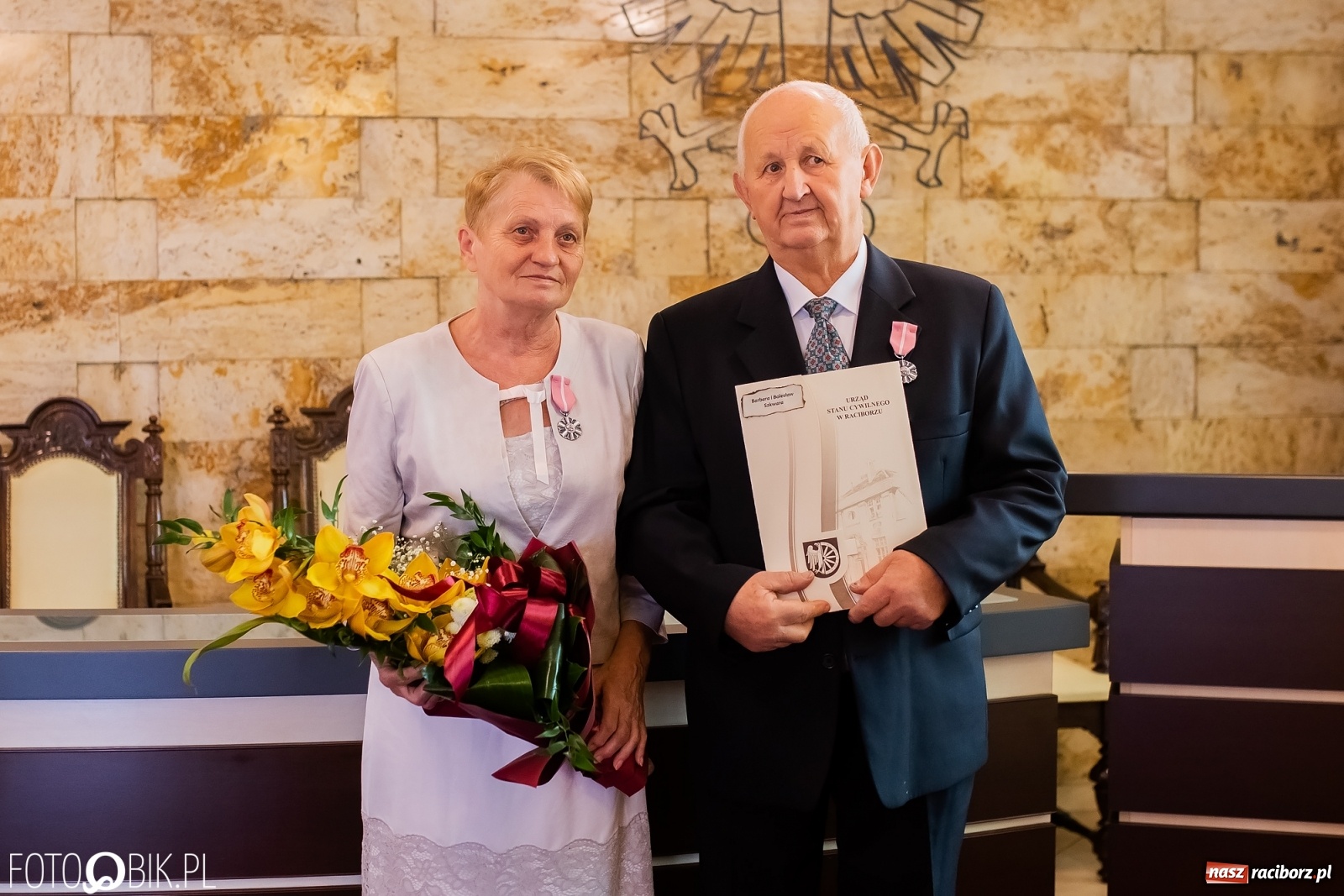 Zdjęcie w galerii na portalu naszraciborz.pl: Zgoda i ustępliwość receptą na długie małżeństwo. Złote gody w raciborskim USC [FOTO i WIDEO] wiadomości z regionu