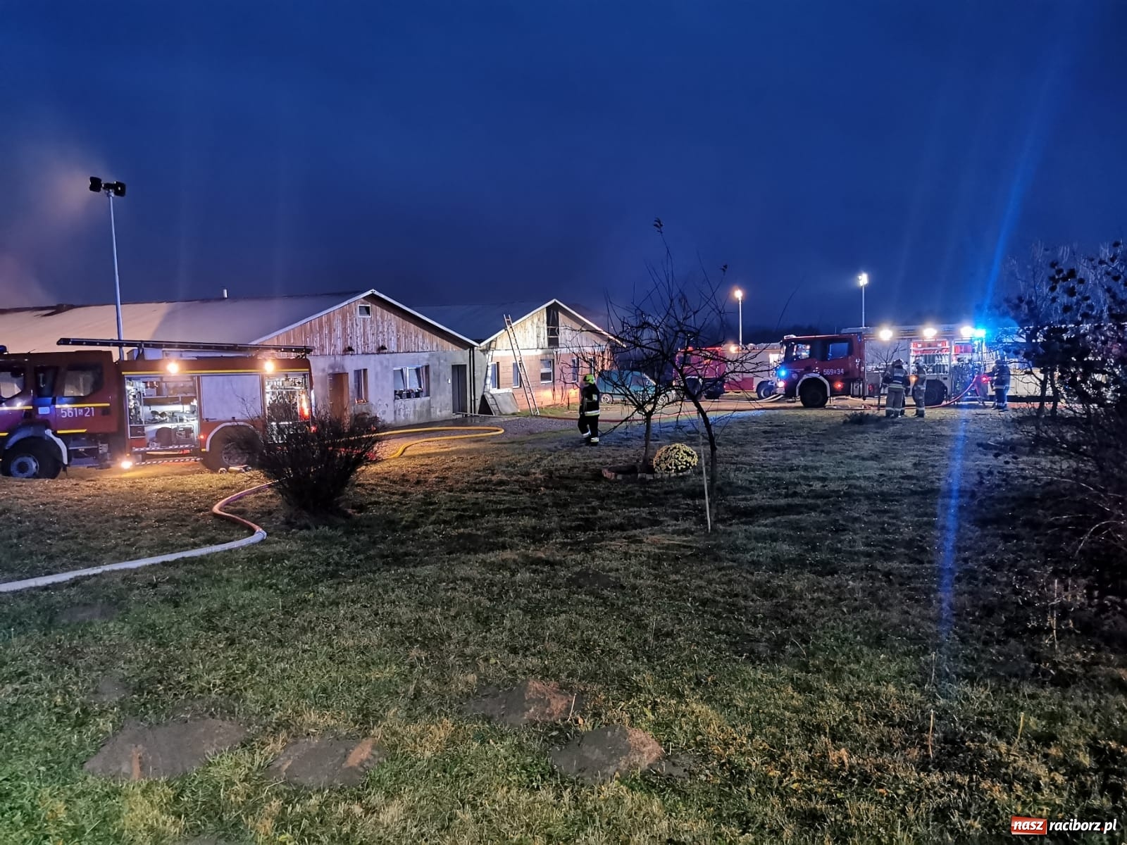Zdjęcie w galerii na portalu naszraciborz.pl: Wielki pożar w Bieńkowicach. Spłonęły zwierzęta [FOTO] wiadomości z regionu