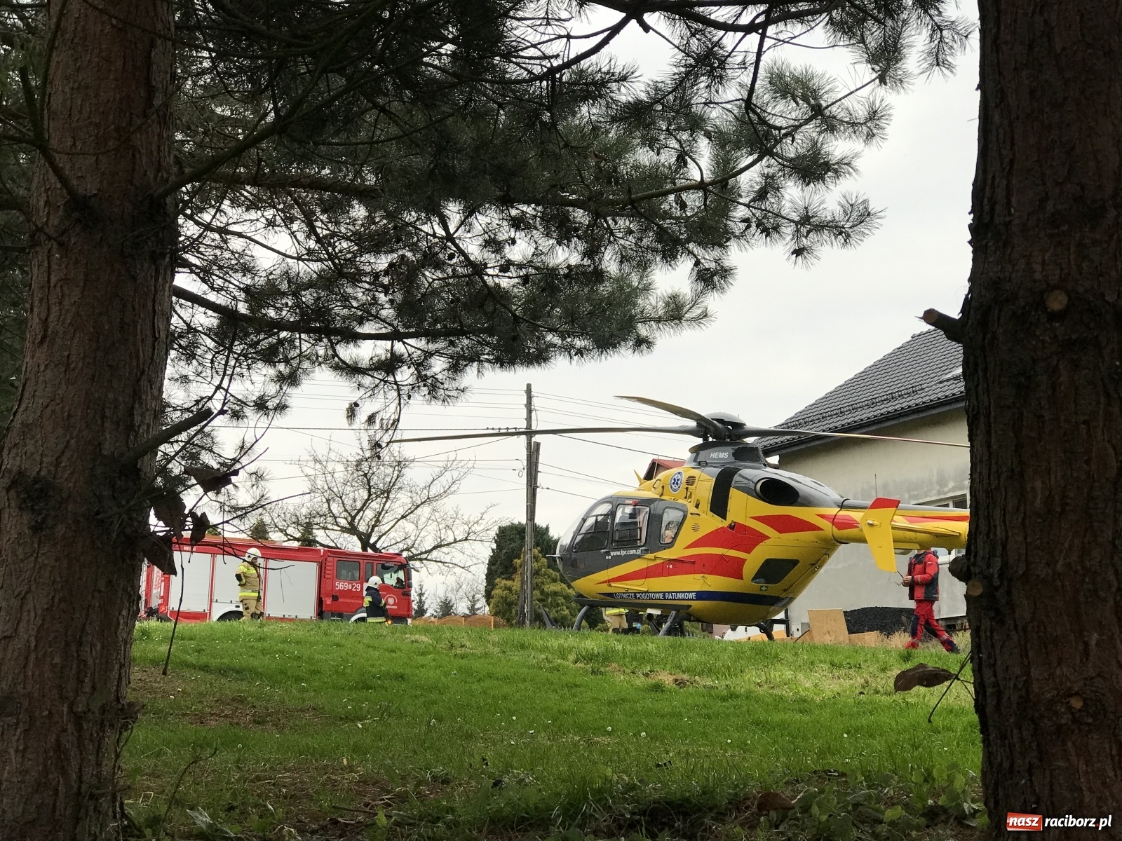 Zdjęcie w galerii na portalu naszraciborz.pl: Śmigłowiec LPR w akcji w Pogrzebieniu [FOTO i WIDEO] wiadomości z regionu