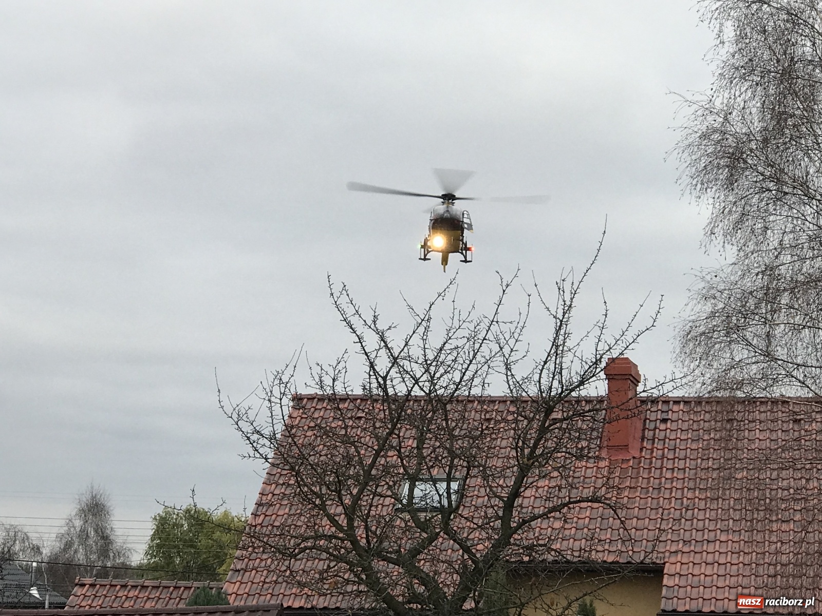 Zdjęcie w galerii na portalu naszraciborz.pl: Śmigłowiec LPR w akcji w Pogrzebieniu [FOTO i WIDEO] wiadomości z regionu