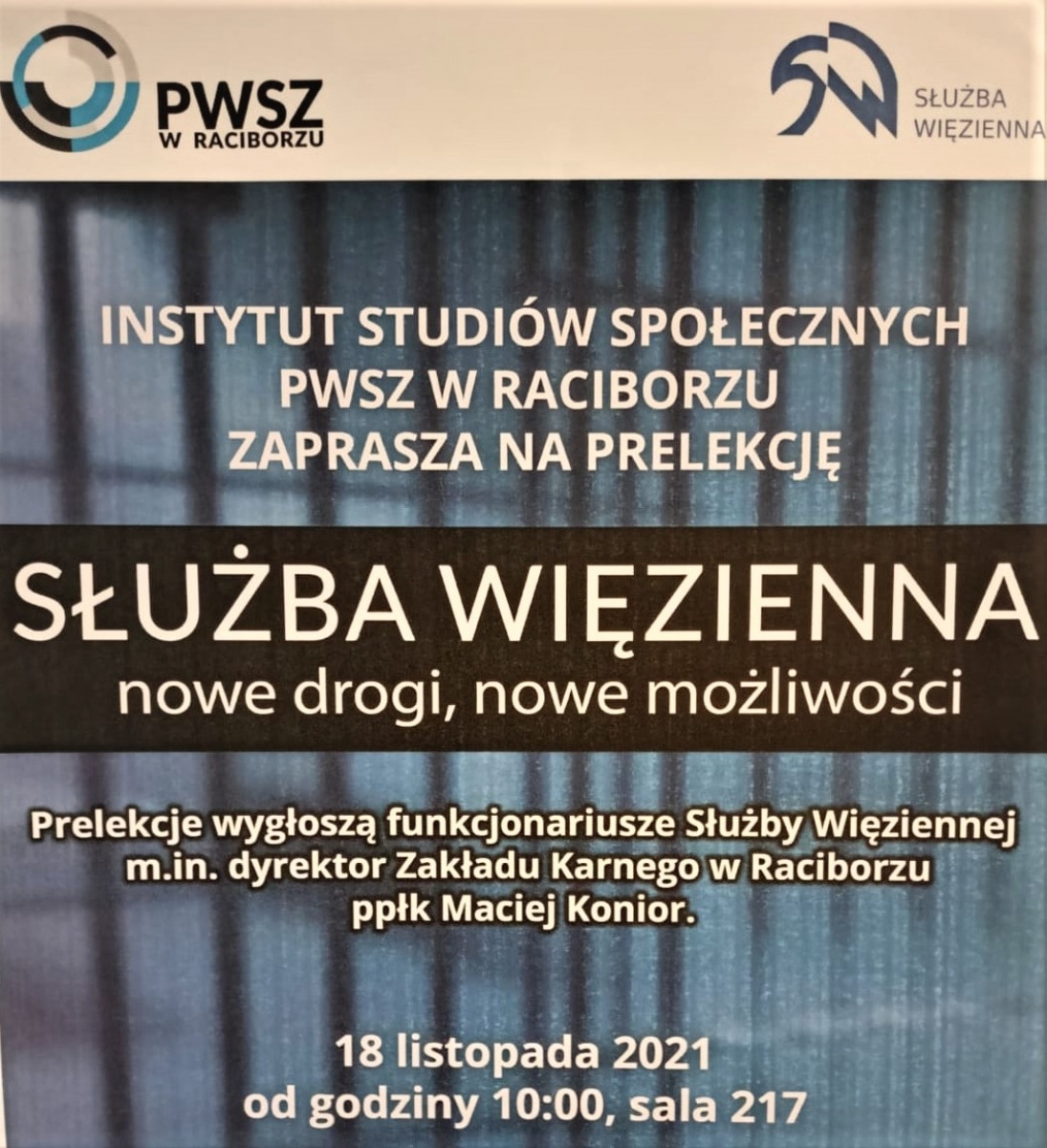 Zdjęcie w galerii na portalu naszraciborz.pl: Nowe drogi, nowe możliwości. Służba Więzienna w PWSZ wiadomości z regionu
