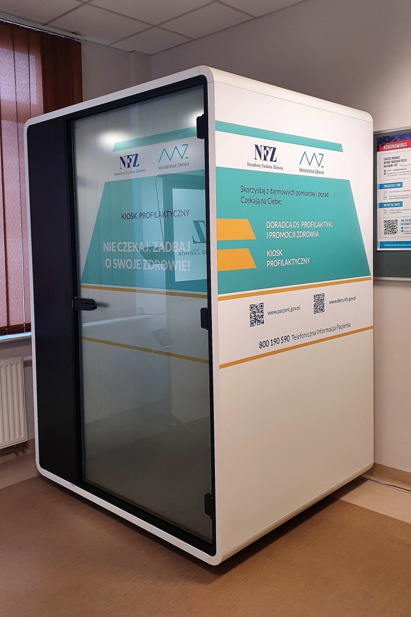Zdjęcie w galerii na portalu naszraciborz.pl: W śląskim NFZ stanął kiosk profilaktyczny wiadomości z regionu