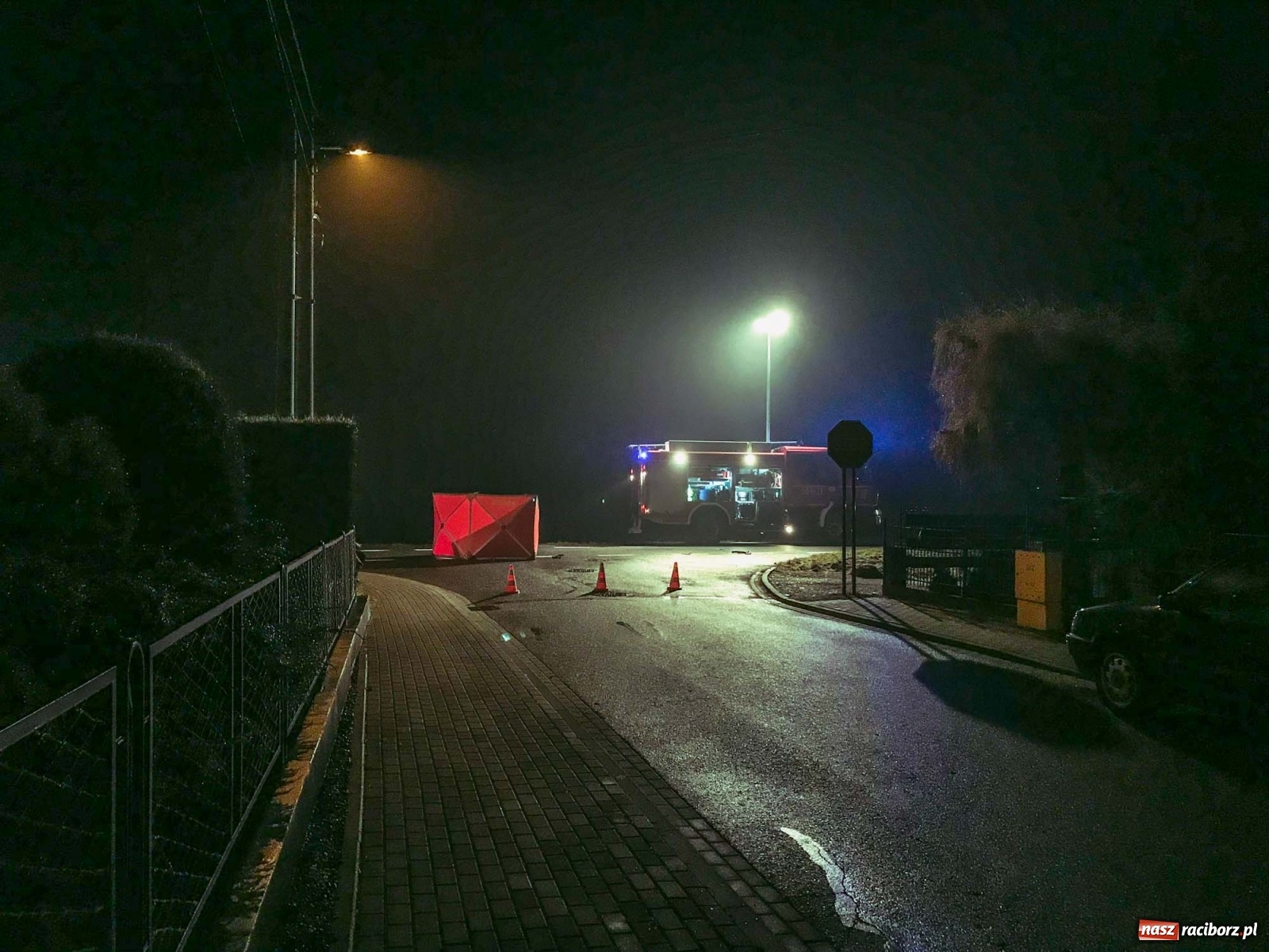 Zdjęcie w galerii na portalu naszraciborz.pl: DW 916 Racibórz-Samborowice. Śmiertelny wypadek na Ocicach wiadomości z regionu