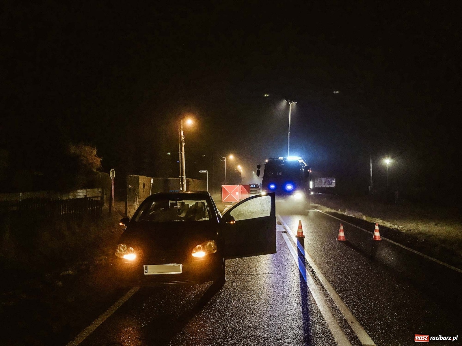 Zdjęcie w galerii na portalu naszraciborz.pl: DW 916 Racibórz-Samborowice. Śmiertelny wypadek na Ocicach wiadomości z regionu