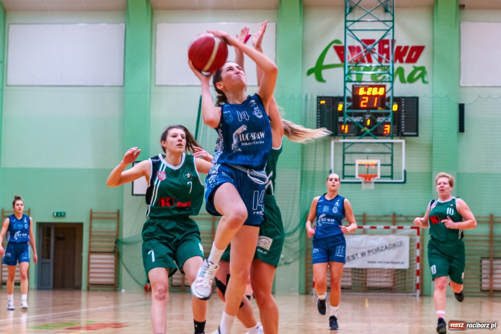 Zdjęcie w galerii na portalu naszraciborz.pl: Koszykówka. RMKS Rybnik górą w Raciborzu [FOTO] wiadomości z regionu