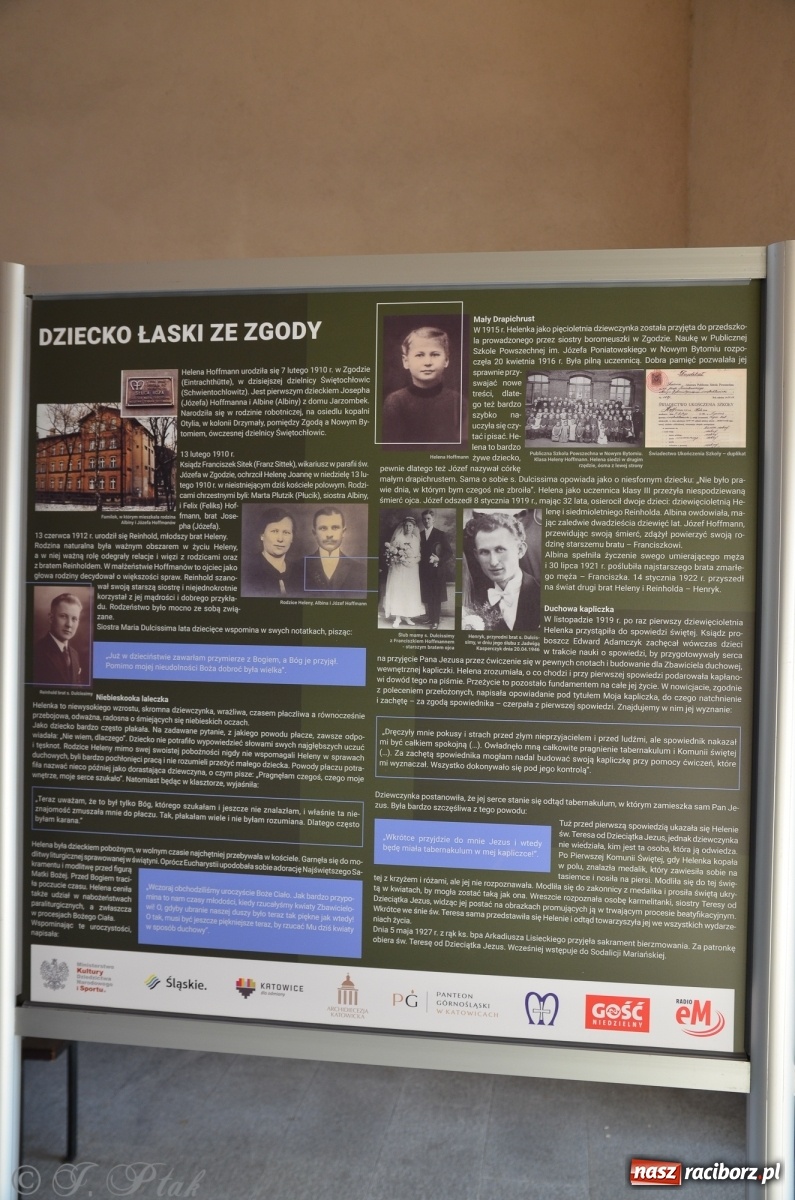 Zdjęcie w galerii na portalu naszraciborz.pl: Wystawa o Słudze Bożej w raciborskich parafiach wiadomości z regionu