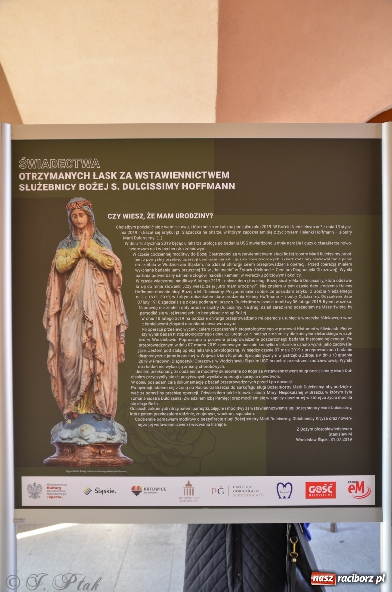 Zdjęcie w galerii na portalu naszraciborz.pl: Wystawa o Słudze Bożej w raciborskich parafiach wiadomości z regionu