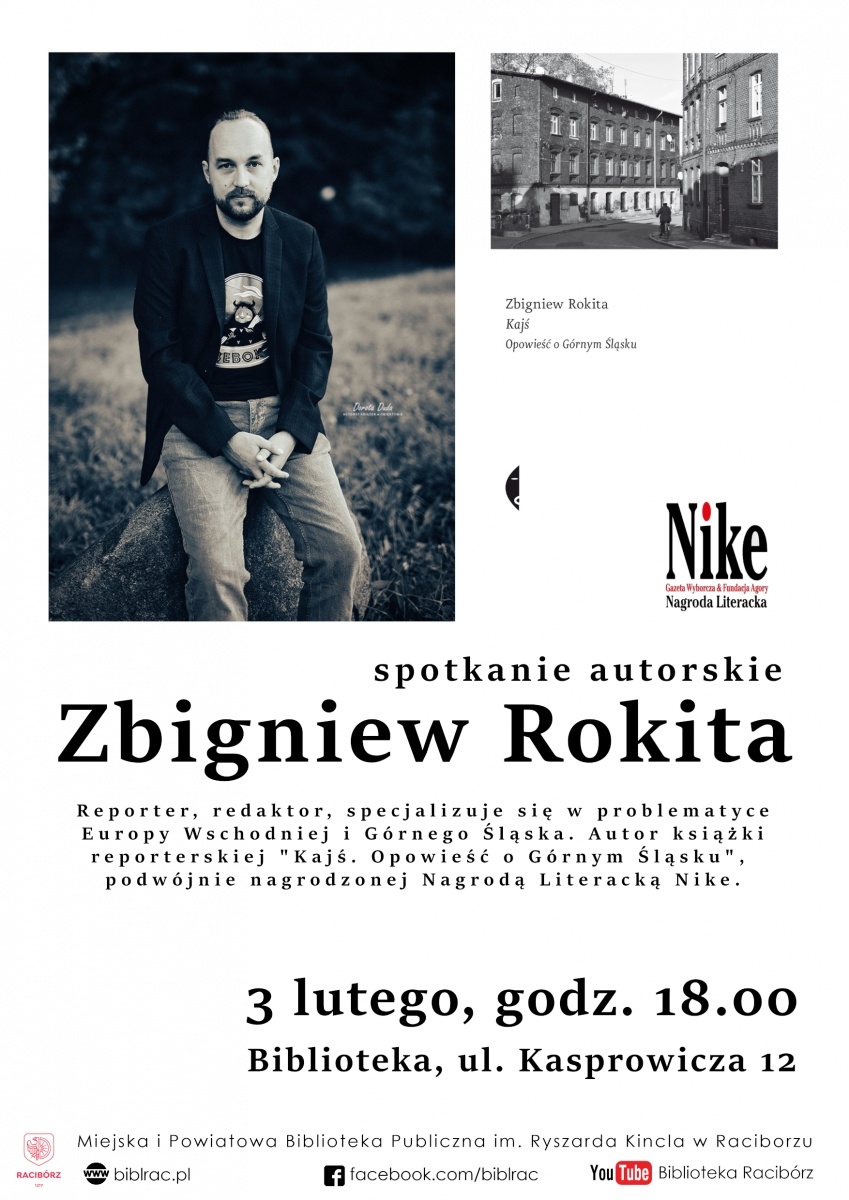 Zdjęcie w galerii na portalu naszraciborz.pl: Bibliotekę odwiedzi laureat Nagrody Literackiej Nike 2021 wiadomości z regionu