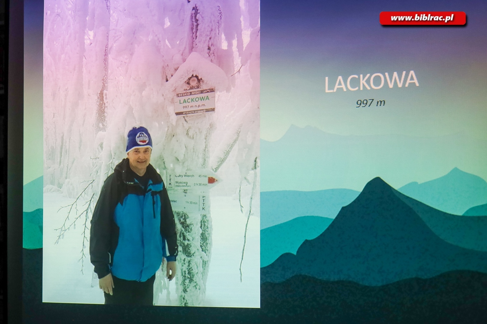 Zdjęcie w galerii na portalu naszraciborz.pl: Korona Gór Polski – góry dla każdego? Andrzej Kuśnierz w bibliotece na Ostrogu wiadomości z regionu