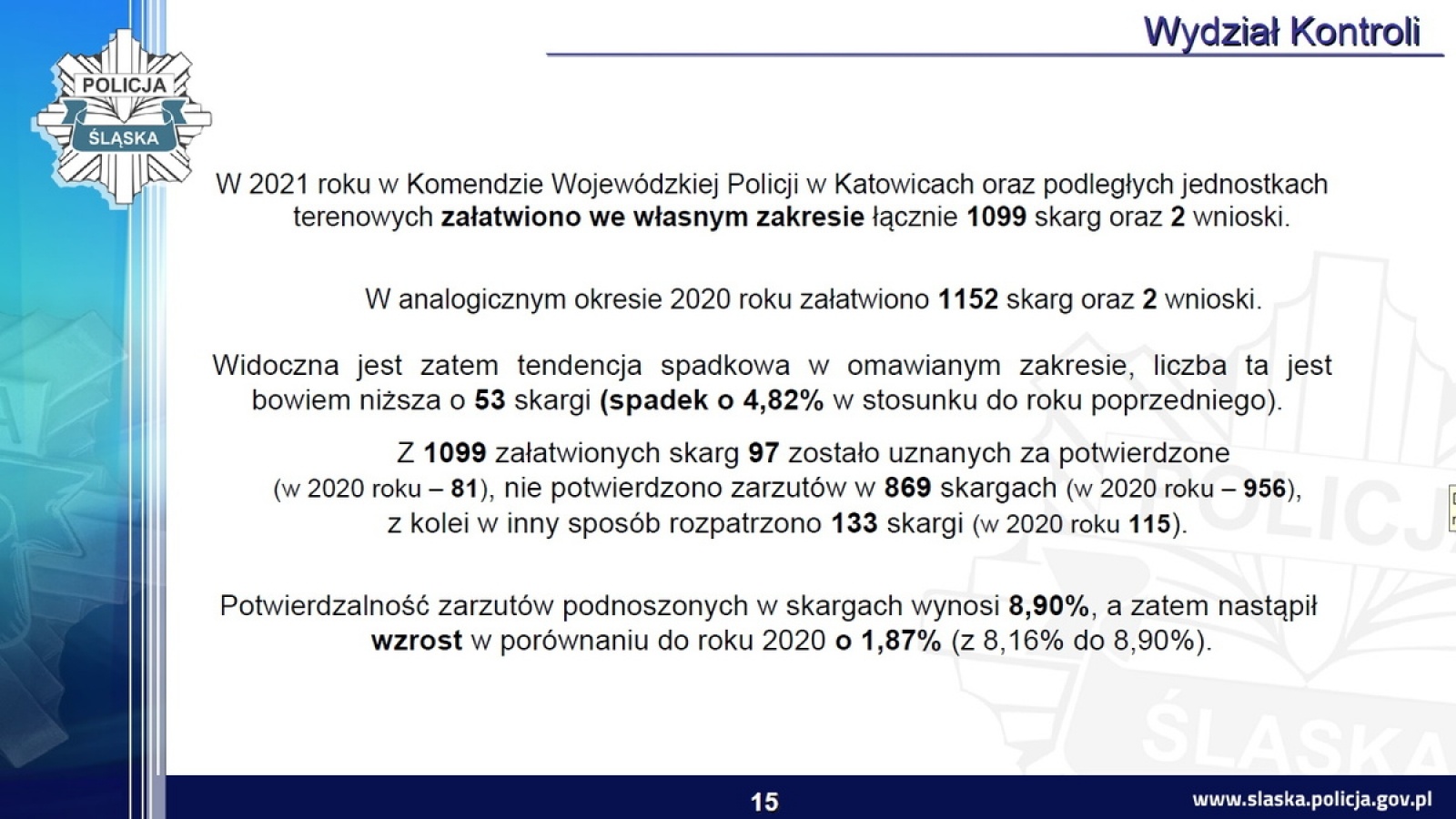 Zdjęcie w galerii na portalu naszraciborz.pl: Śląska policja podsumowała rok. Było bezpieczniej wiadomości z regionu