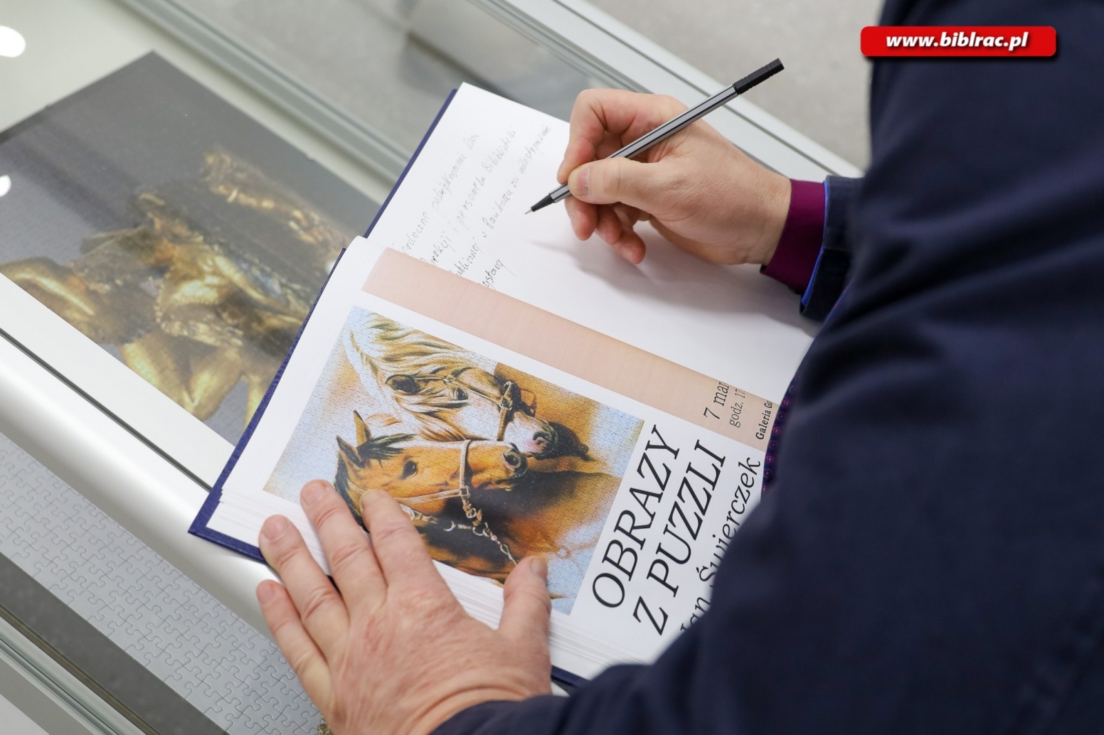 Zdjęcie w galerii na portalu naszraciborz.pl: Sztuka z puzzli. W bibliotece odbył się wernisaż wystawy Jana Świerczka wiadomości z regionu