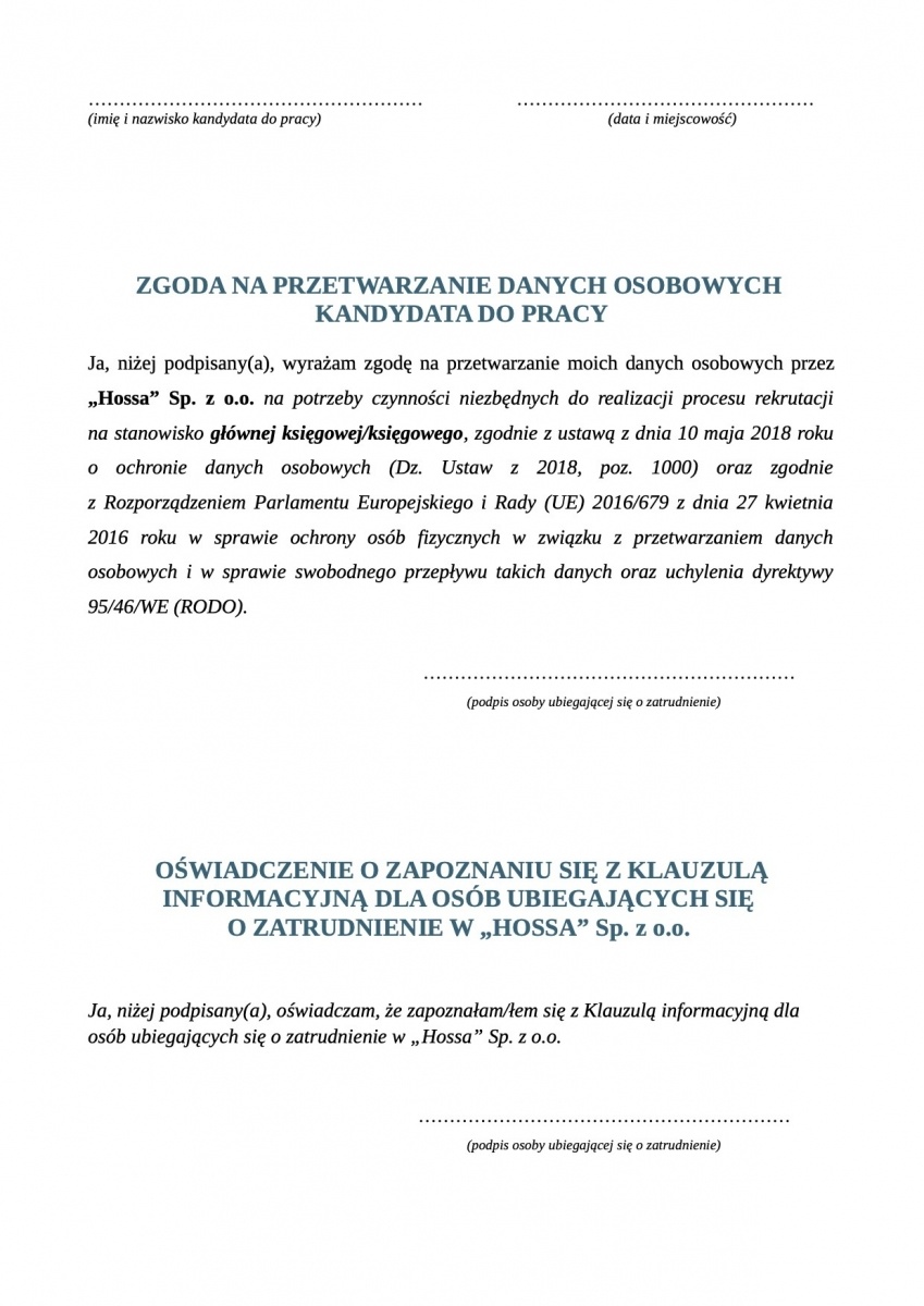 Zdjęcie w galerii na portalu naszraciborz.pl: „Hossa” Sp. z o.o. ogłasza nabór na stanowisko główna księgowa/księgowy wiadomości z regionu