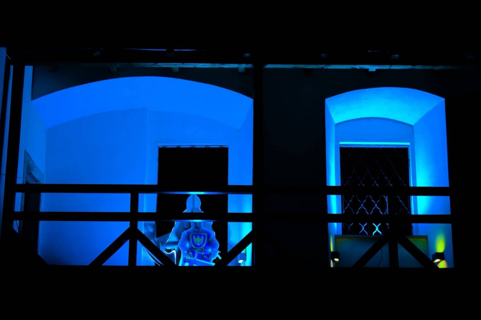 Zdjęcie w galerii na portalu naszraciborz.pl: Zamek Piastowski w niebieskim płaszczu. To ważny symbol! wiadomości z regionu