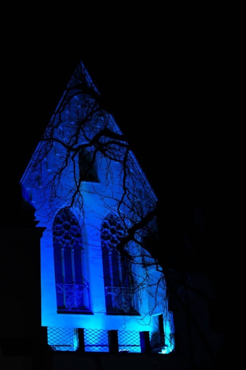 Zdjęcie w galerii na portalu naszraciborz.pl: Zamek Piastowski w niebieskim płaszczu. To ważny symbol! wiadomości z regionu