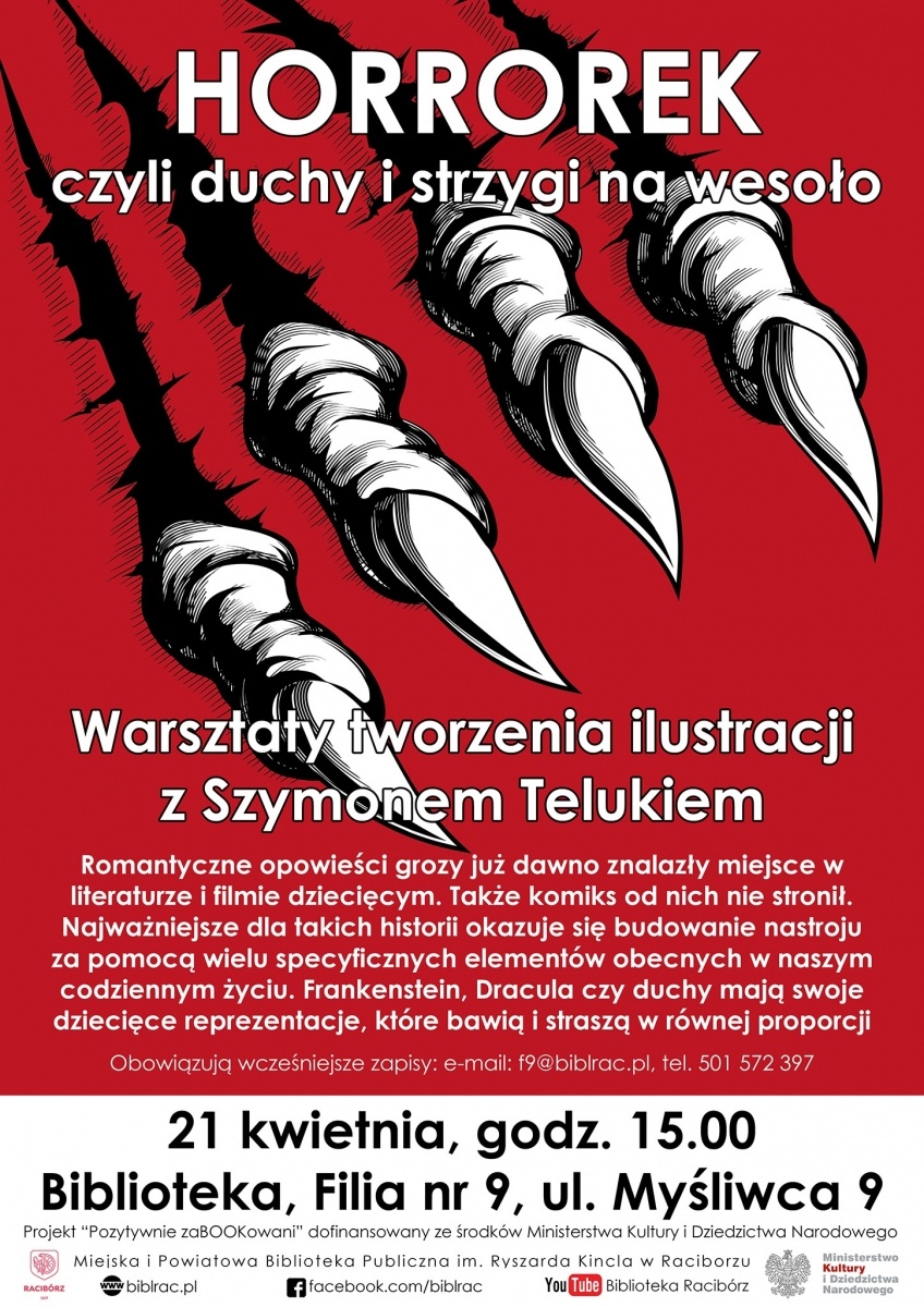 Zdjęcie w galerii na portalu naszraciborz.pl: W bibliotece odbędą się warsztaty tworzenia ilustracji z Szymonem Telukiem wiadomości z regionu