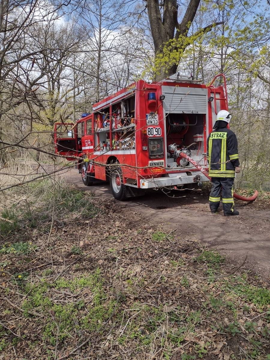 Zdjęcie w galerii na portalu naszraciborz.pl: Raport 998. Pożar trawy w Rzuchowie. Czad przy Spółdzielczej wiadomości z regionu