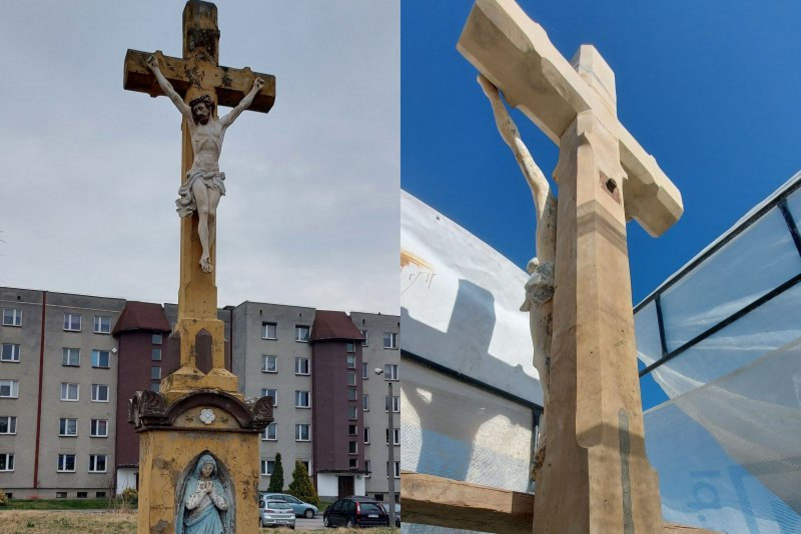 Zdjęcie w galerii na portalu naszraciborz.pl: Kolejne dwa raciborskie krzyże odnowione wiadomości z regionu