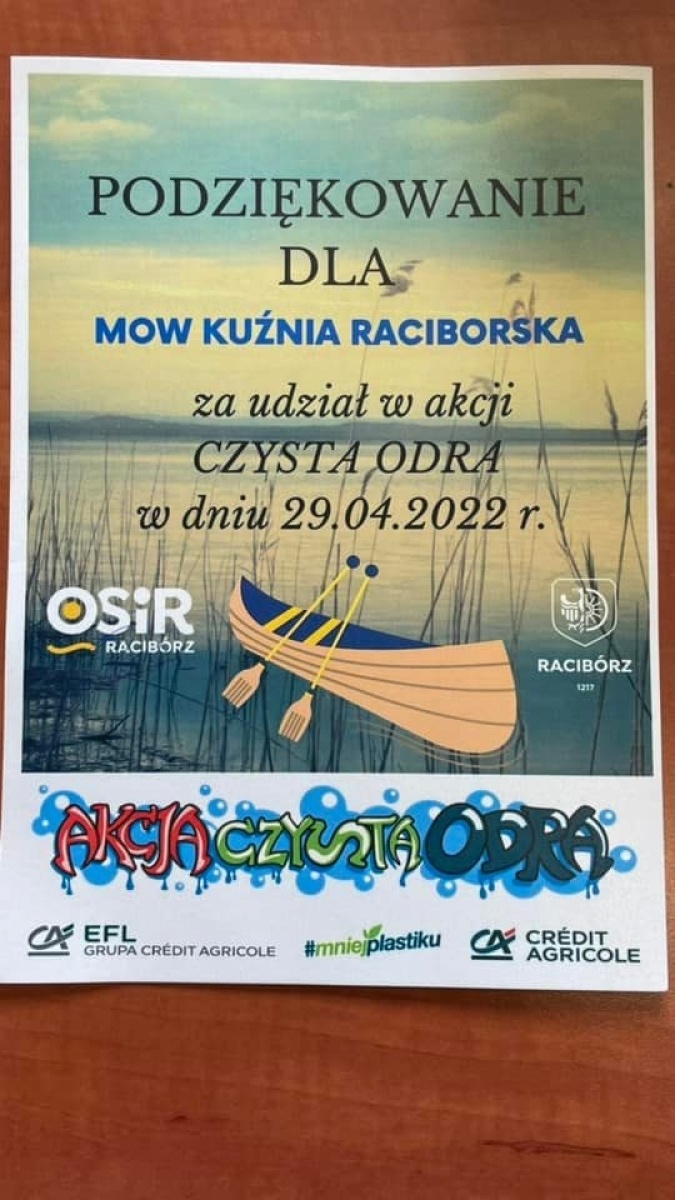 Zdjęcie w galerii na portalu naszraciborz.pl: Kuźniański MOW w akcji Czysta Odra [FOTO] wiadomości z regionu