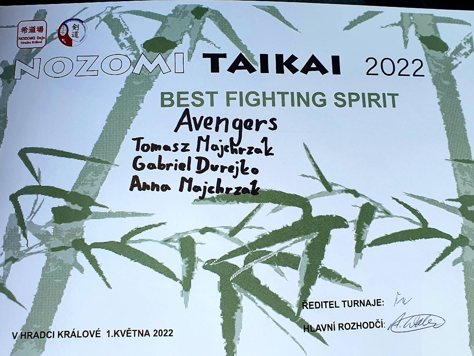 Zdjęcie w galerii na portalu naszraciborz.pl: Raciborscy iaidocy z nagrodą w Hradec Králové wiadomości z regionu