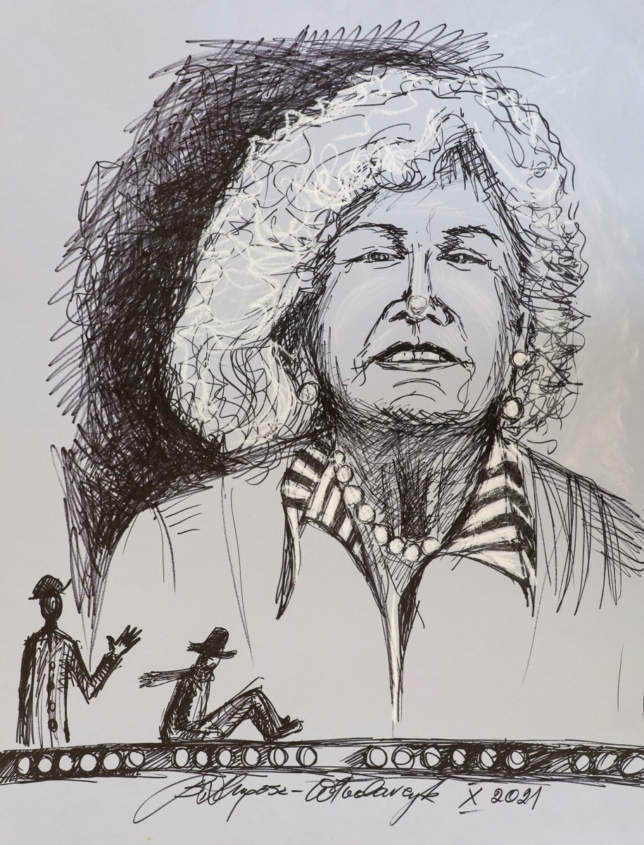 Zdjęcie w galerii na portalu naszraciborz.pl: Gęby i gębory – wernisaż wystawy Bernadety Długosz-Włodarczyk w bibliotece wiadomości z regionu