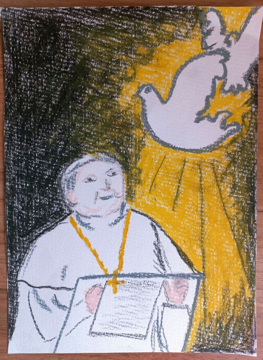 Zdjęcie w galerii na portalu naszraciborz.pl: Jan Paweł II - pielgrzym pokoju. Konkurs w SP 15 wiadomości z regionu