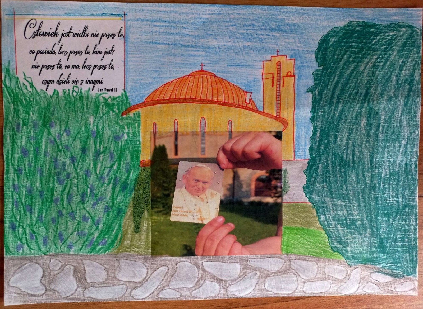 Zdjęcie w galerii na portalu naszraciborz.pl: Jan Paweł II - pielgrzym pokoju. Konkurs w SP 15 wiadomości z regionu