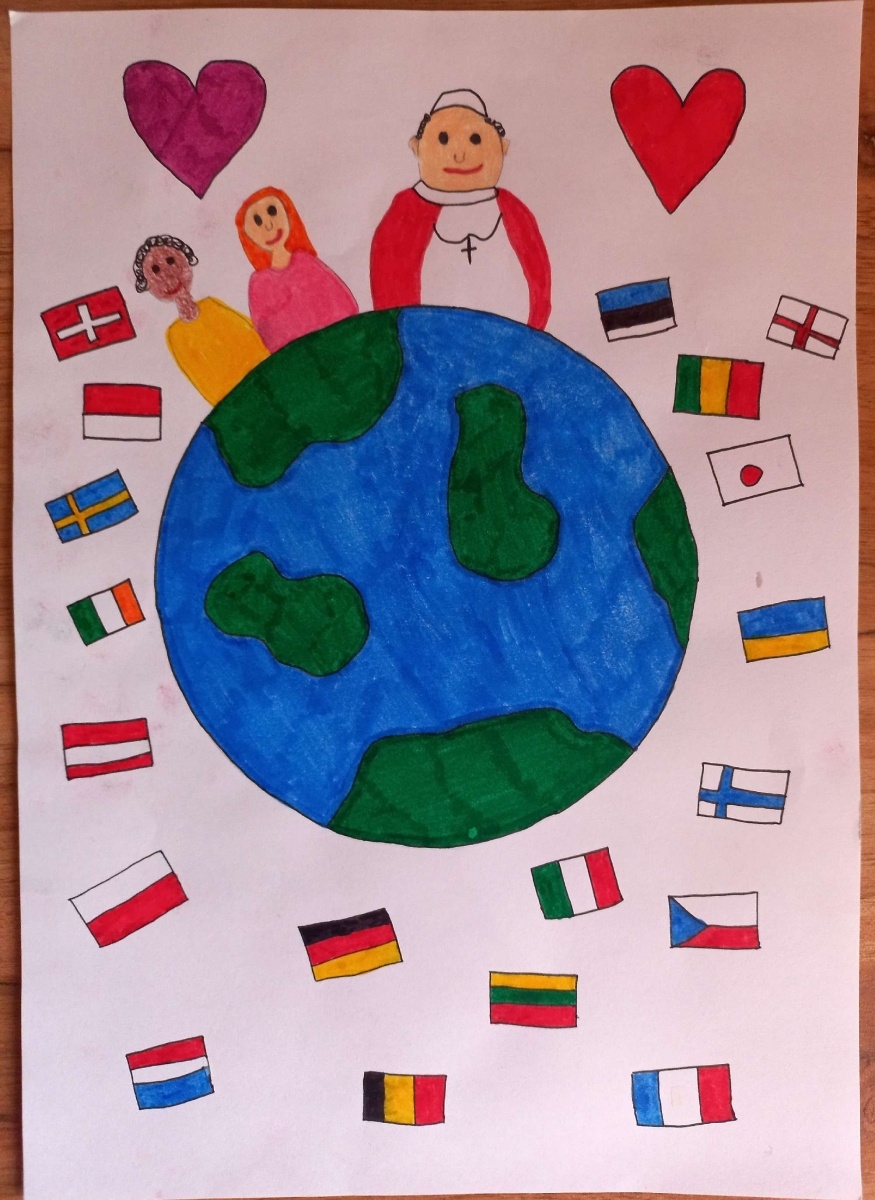 Zdjęcie w galerii na portalu naszraciborz.pl: Jan Paweł II - pielgrzym pokoju. Konkurs w SP 15 wiadomości z regionu