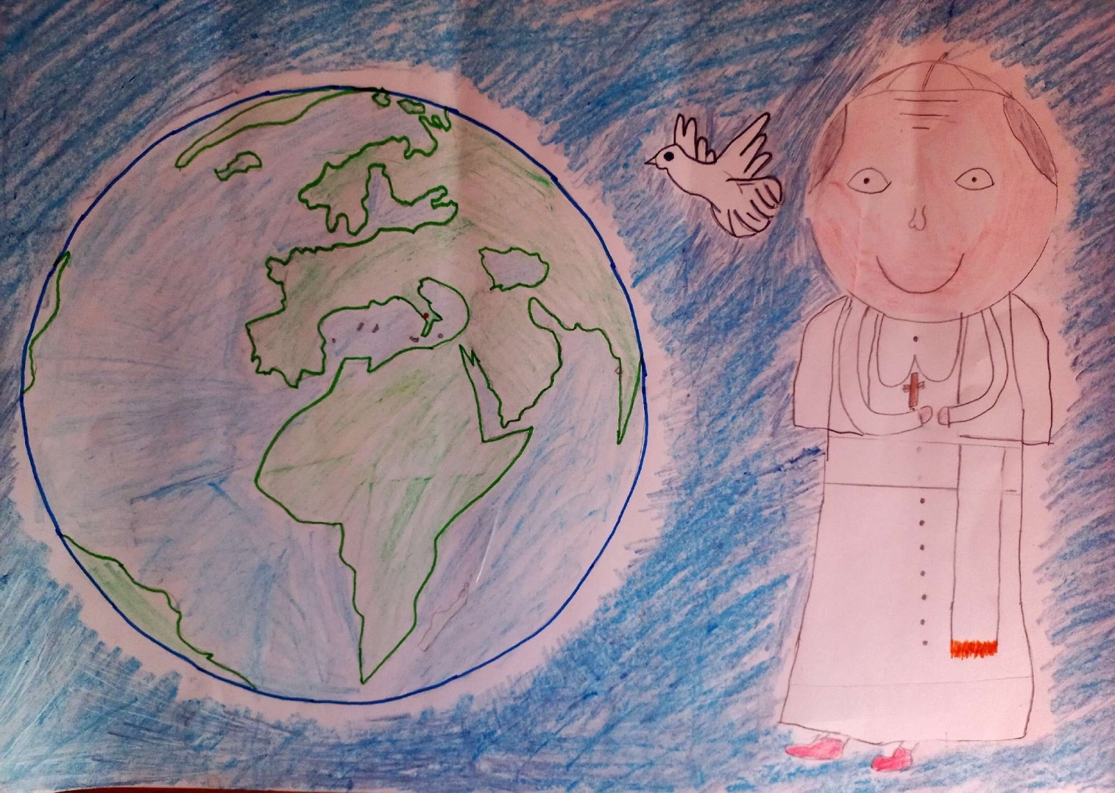 Zdjęcie w galerii na portalu naszraciborz.pl: Jan Paweł II - pielgrzym pokoju. Konkurs w SP 15 wiadomości z regionu